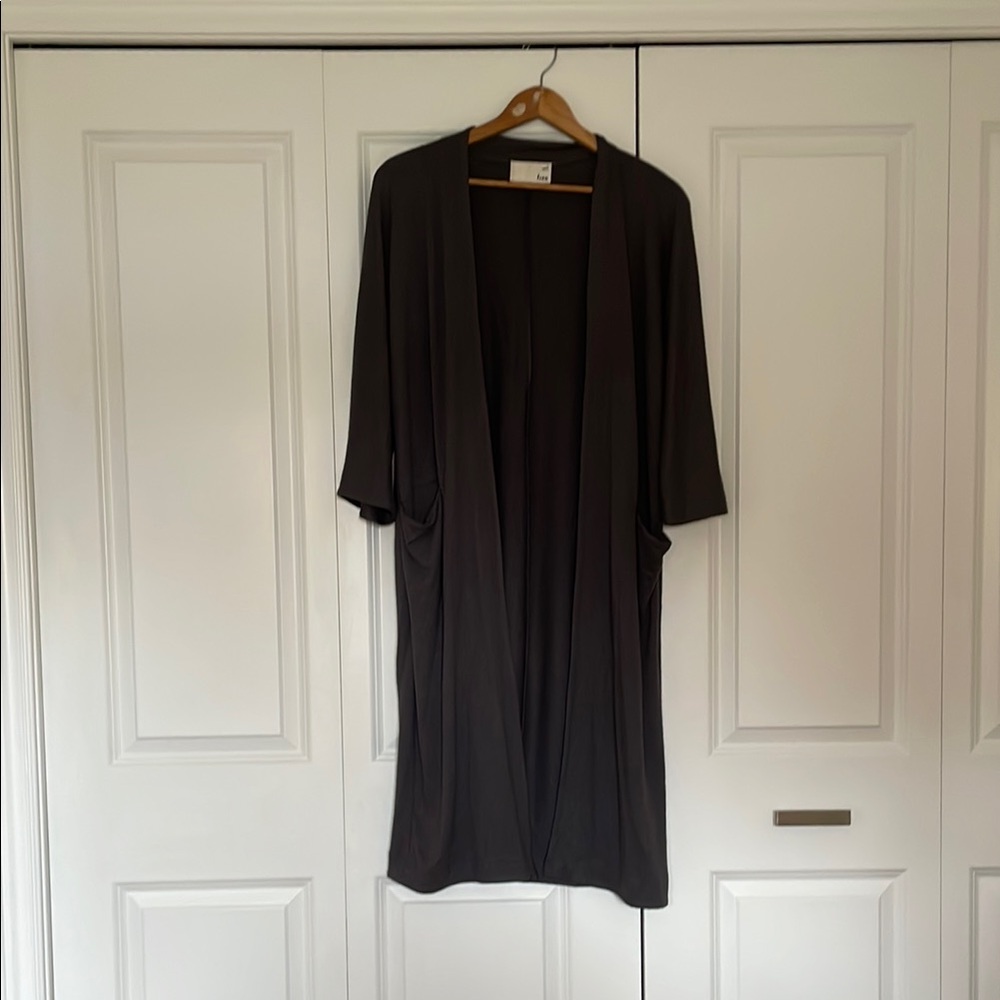 Dark Grey Long Wilfred Aritzia Zlata Cardigan
